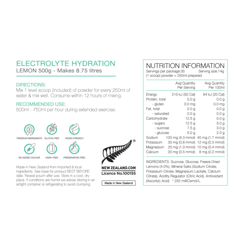 PURE ELECTROLYTE HYDRATION 500G