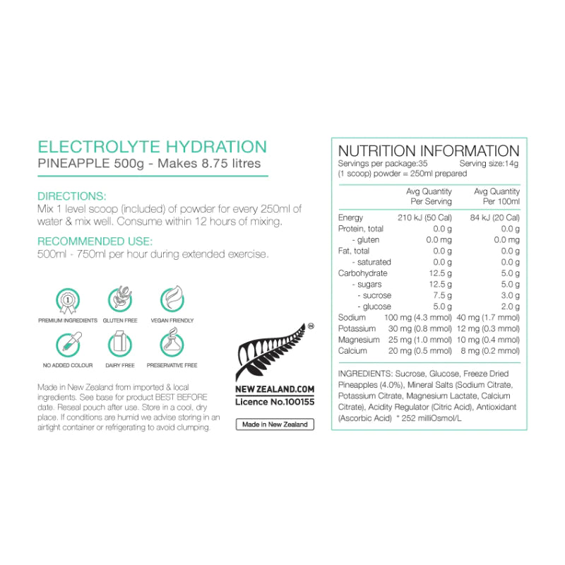 PURE ELECTROLYTE HYDRATION 500G